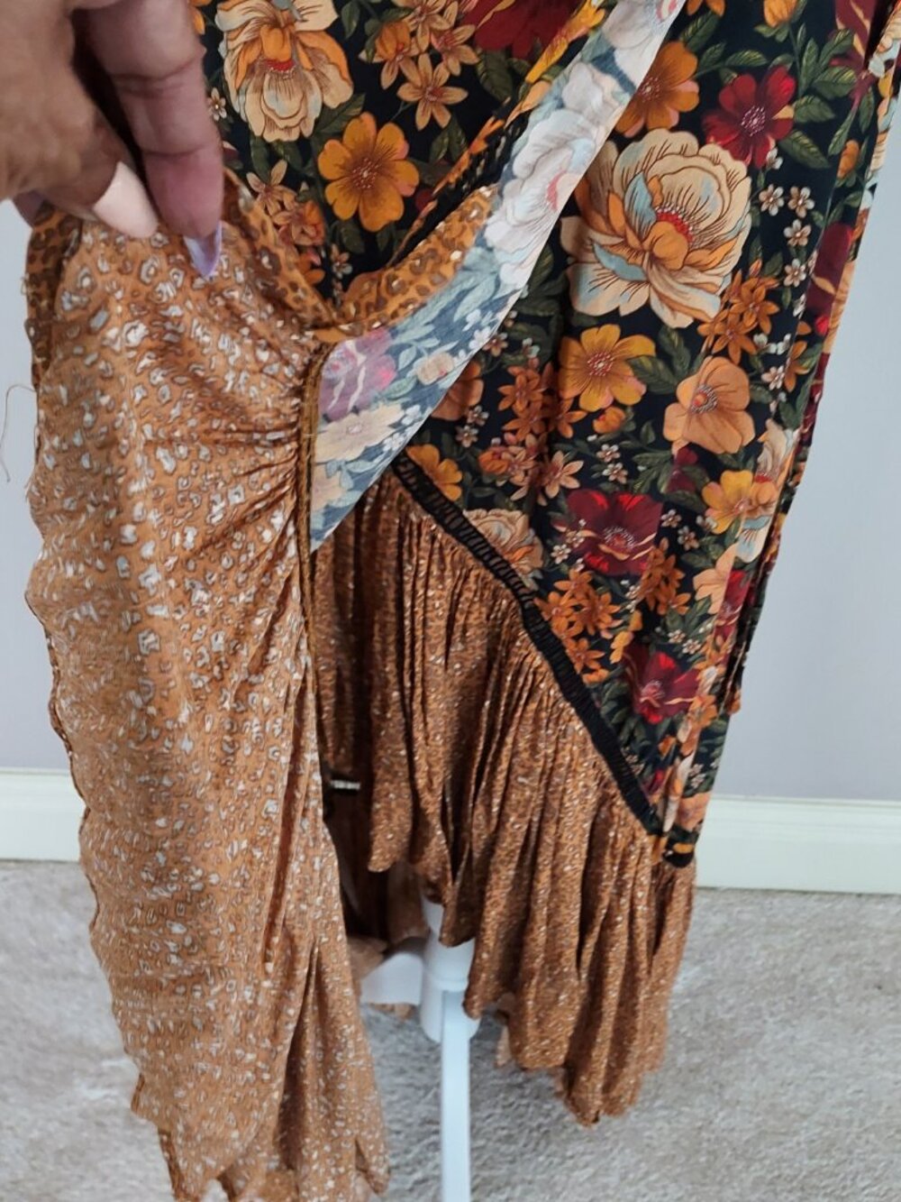 Anthropologie x Farm Rio Madrid Wrap Maxi Dress Size XXS Petite - Picture 6 of 12